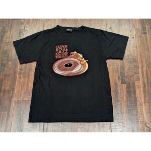 Technics Shirt Size Small Black DJ Turntable Funk Soul Jazz Hip-Hop Reggae Music